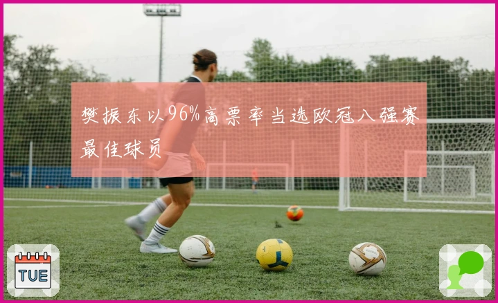 樊振东以96%高票率当选欧冠八强赛最佳球员